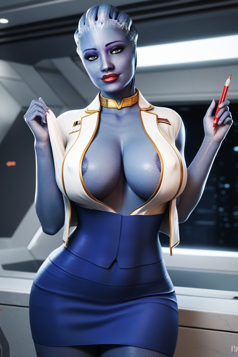 Spaceship, Cleavage, Vest AI Porn