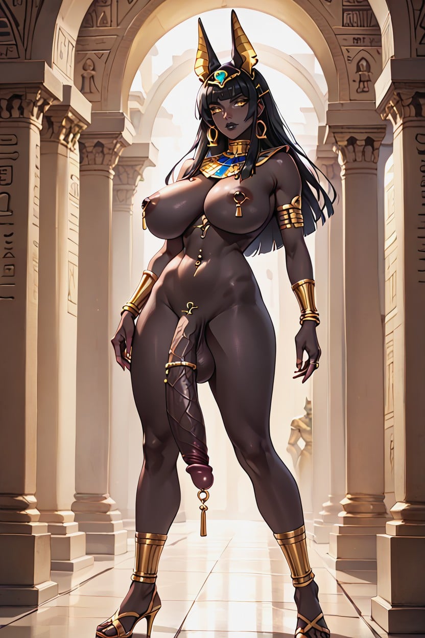 Nipple Piercings, Gold Ankle Bracelets, High Body Detail Hentai AI Porn