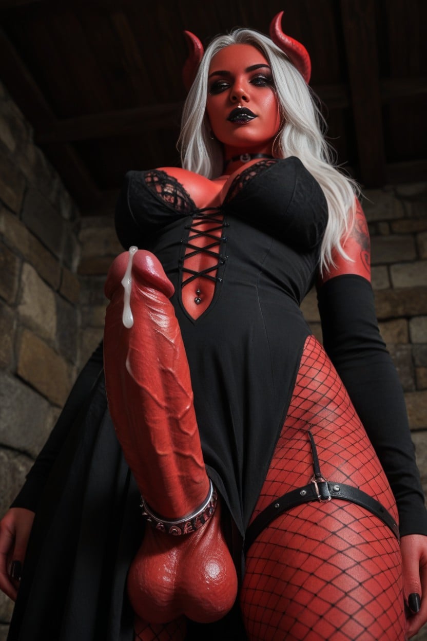 Cock Ring, Futa Succubus, Very Large Glans ニューハーフAIポルノ