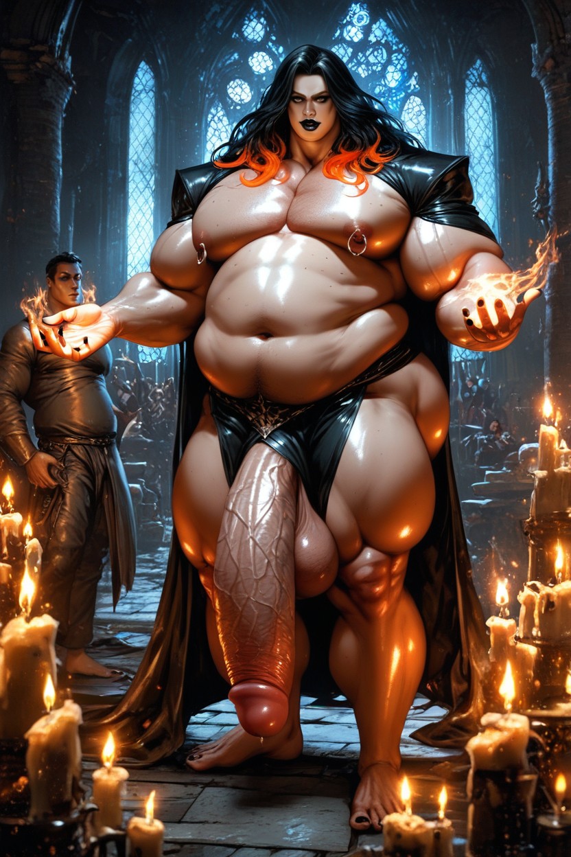 Morbidly Obese, Holding Magic Book, Masculine Chest Porno IA Gay