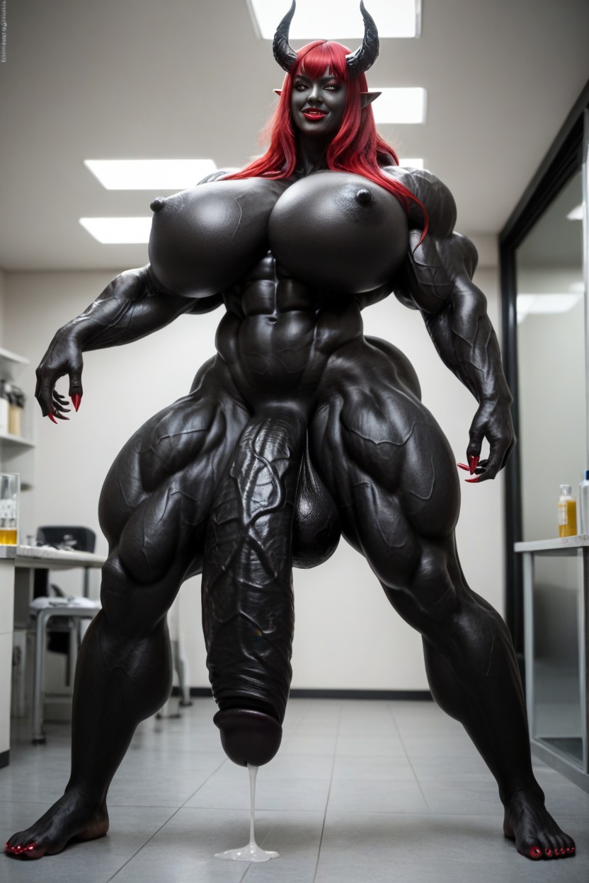 Black Barefoot, Toned Muscles, Muscular Veins ニューハーフAIポルノ