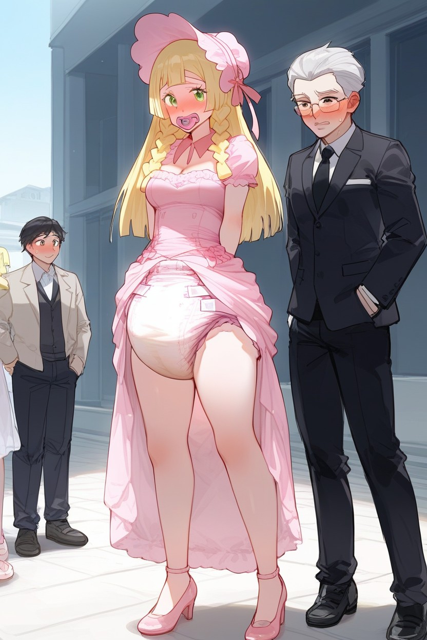 Lillie From Pokemon, Soft Ass, In Public AI Porn