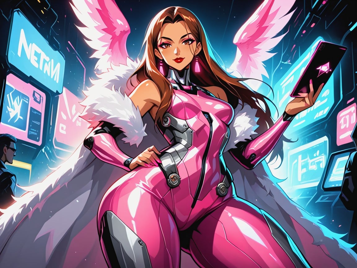 Diva Stance, Fur And Metallic Textures, Round Hips AI Porn