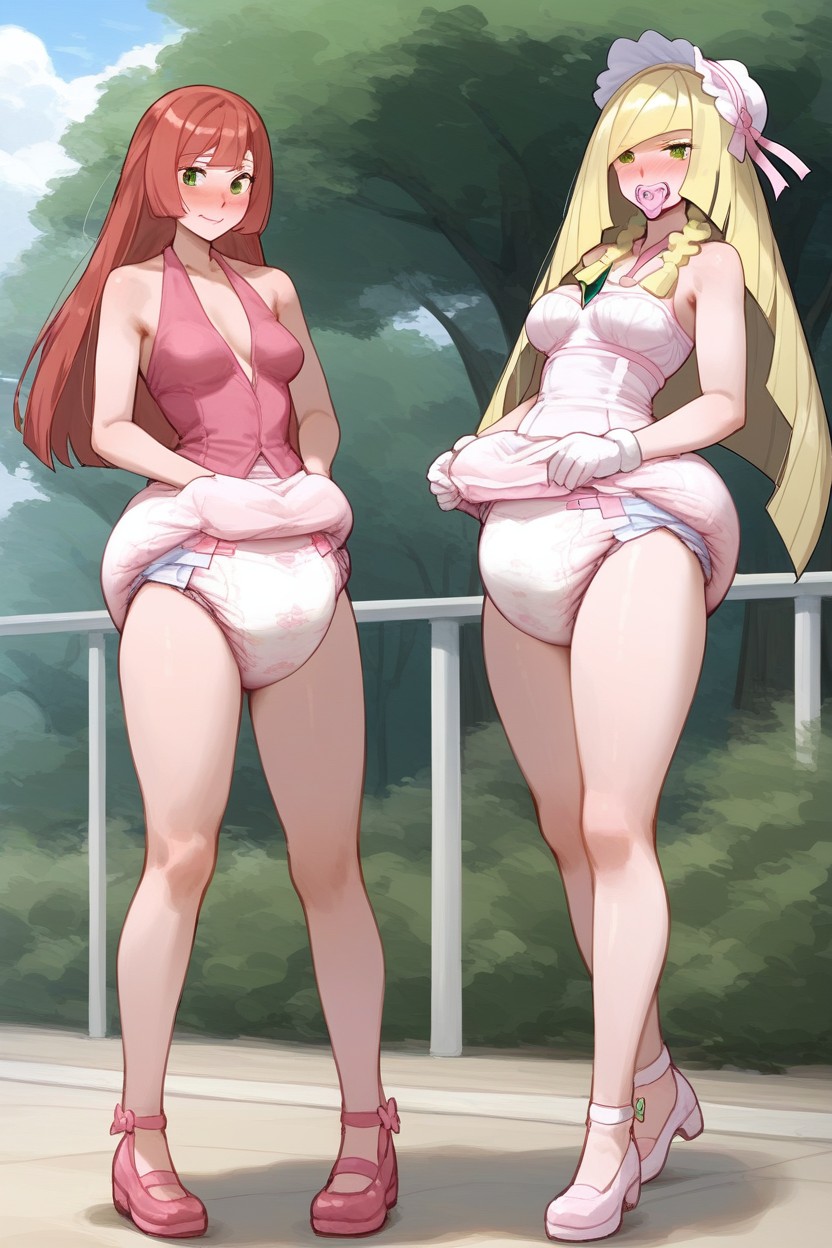 Small Ass, Wearing Princess Bonnet, Fully Clothed AI Porn