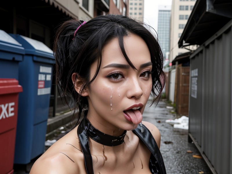 Impossible Waist, Drooling, Night AI Porn