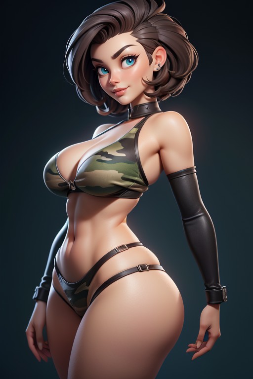 Massive Ass, Blue Eyes, Thick Hentai AI Porn