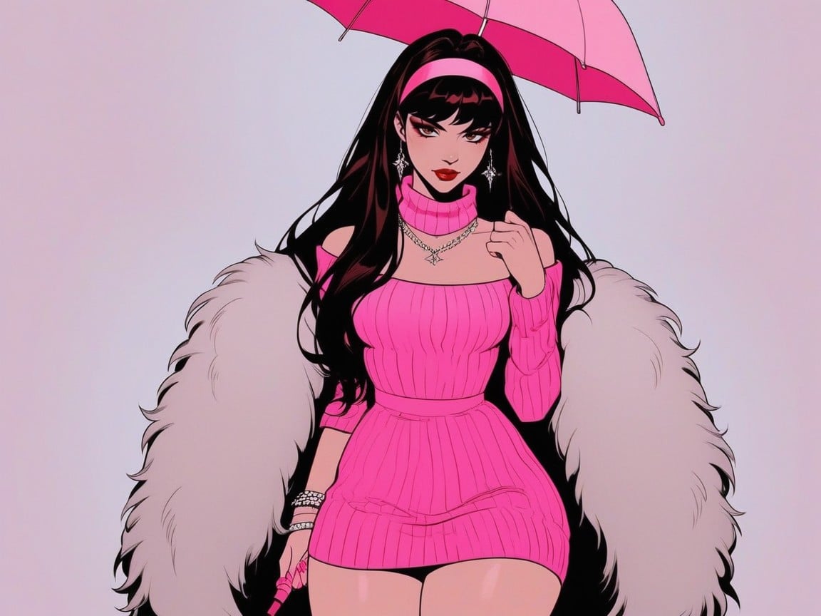 Mafia Vibes, Sloped Shoulders, Pretty Diva Face AI Porn