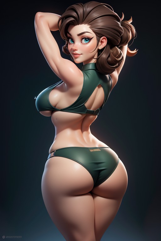 Massive Ass, Sexy Woman Soldier Lady Jaye, Head Bald On The Sides Hentai AI Porn