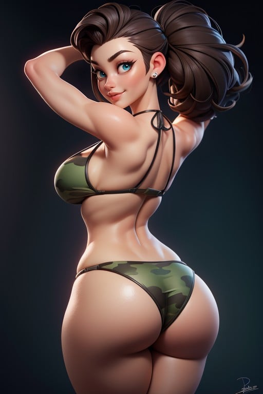 25+, Buzzcut, Sexy Woman Soldier Lady Jaye Hentai AI Porn