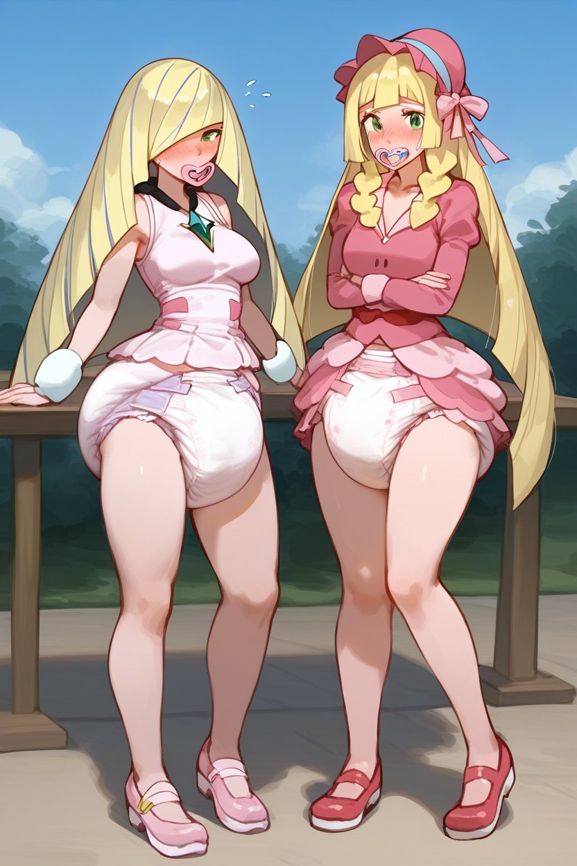 Fully Covered Breasts, Hourglass Body, Princess Outfit AI Porn