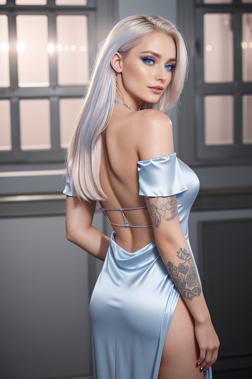 Side View, Makeup, A Perfect Contrast Of Angelic And Demonic Beauty AI Porn