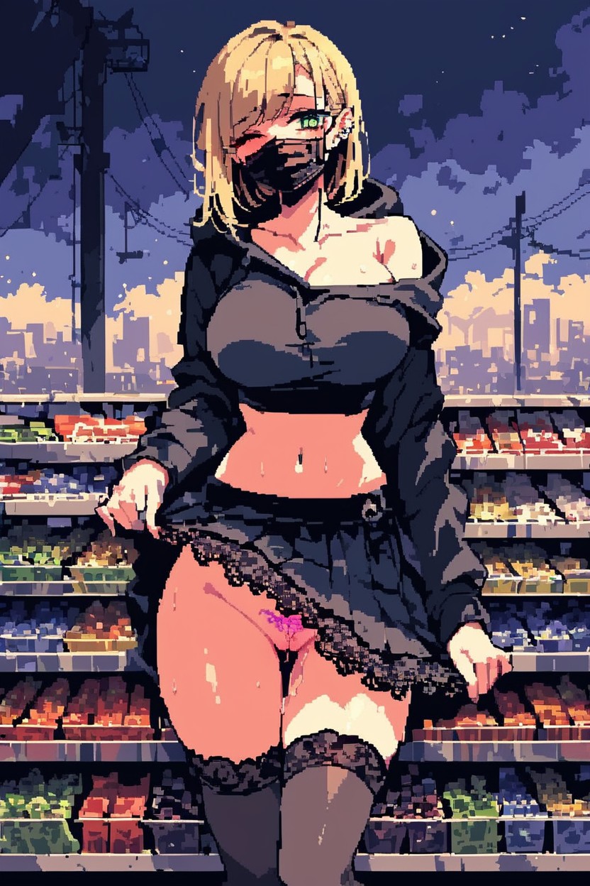 Wet Clothes, Voluptuous, Sweaty Hentai AI Porn