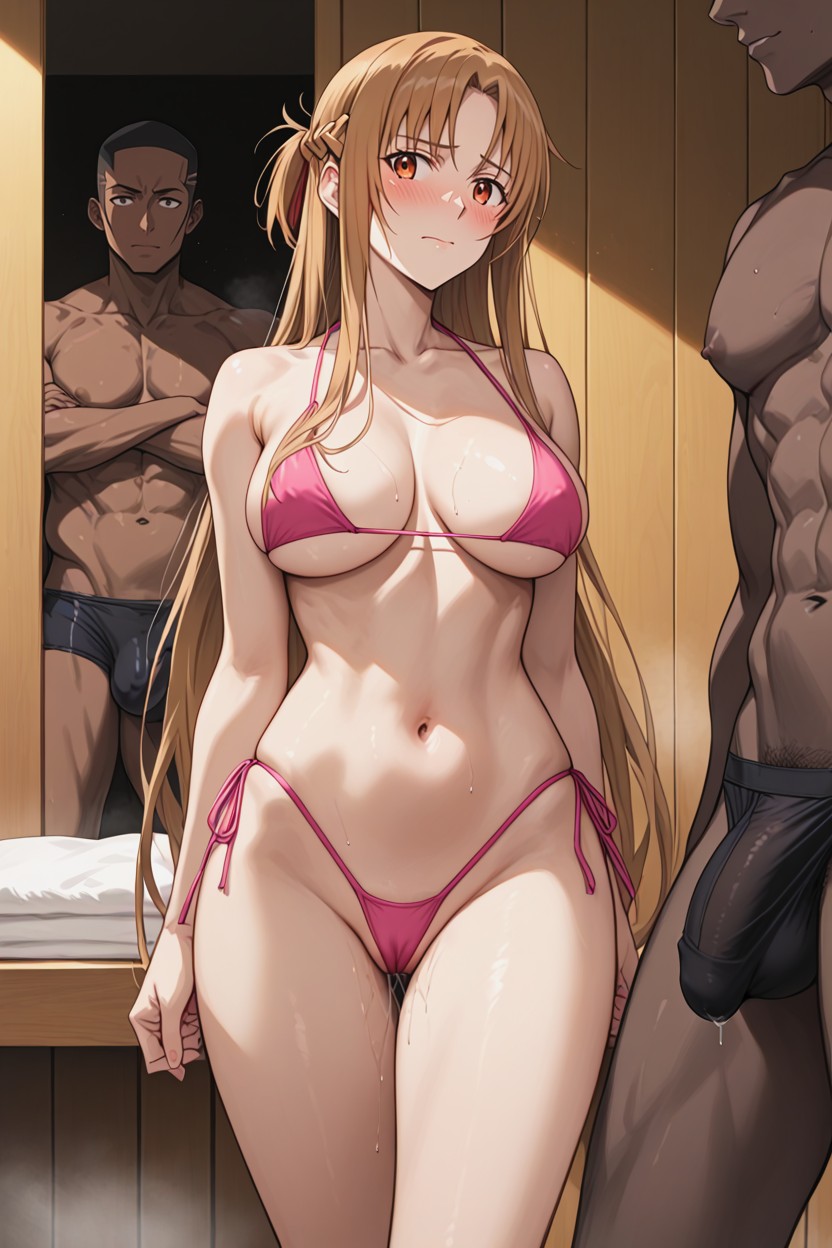 Salivating, Horny Face, Cock Running Down The African Mans Slip Hentai AI Porn