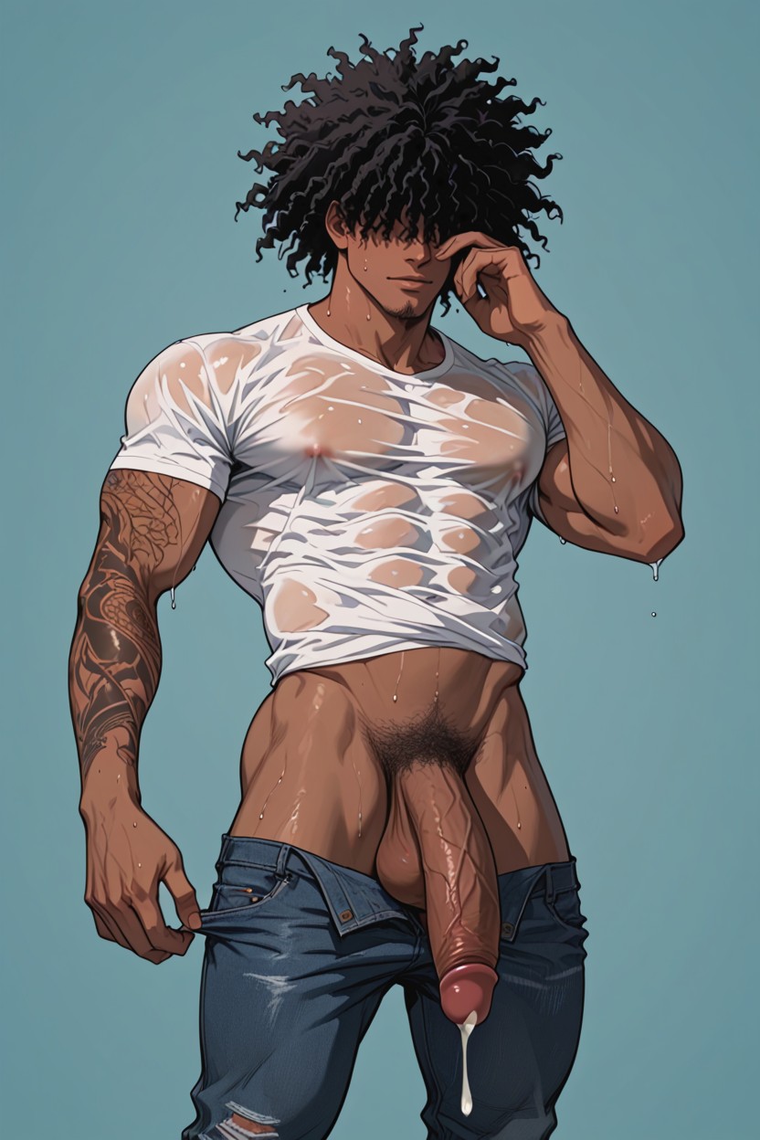 Lot Of Cum, Massive Cock, Large Sized Balls Porno IA Gay