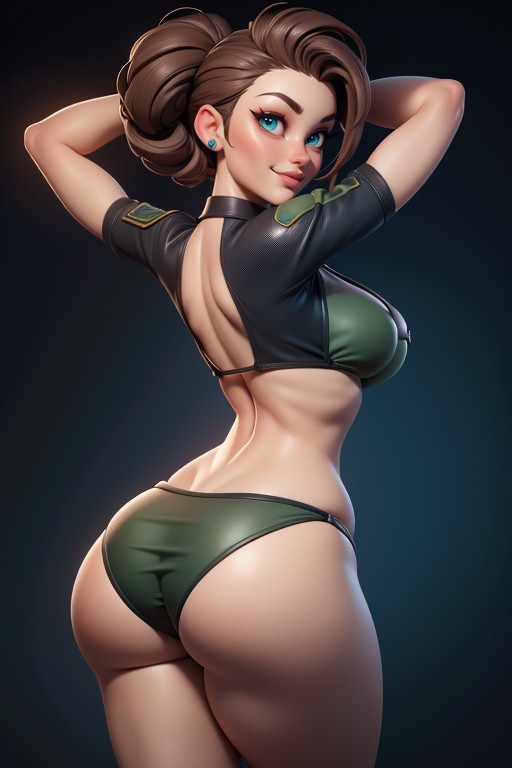 Tall Thick And Curvy Perfect Body, 25+, Buzzcut Hentai AI Porn