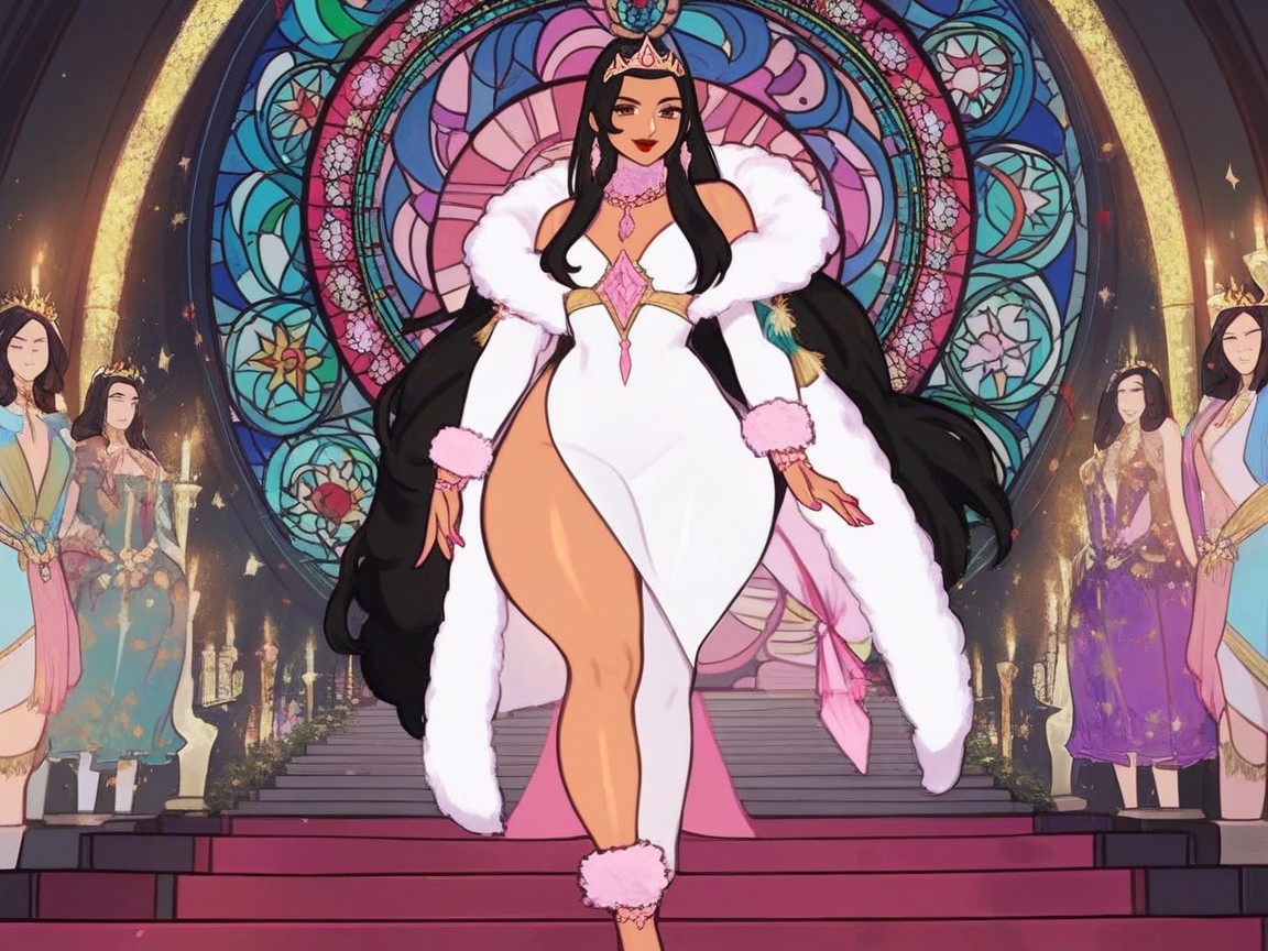 Latina, Fantasy Setting, Pink Diamond Bracelets Hentai AI Porn