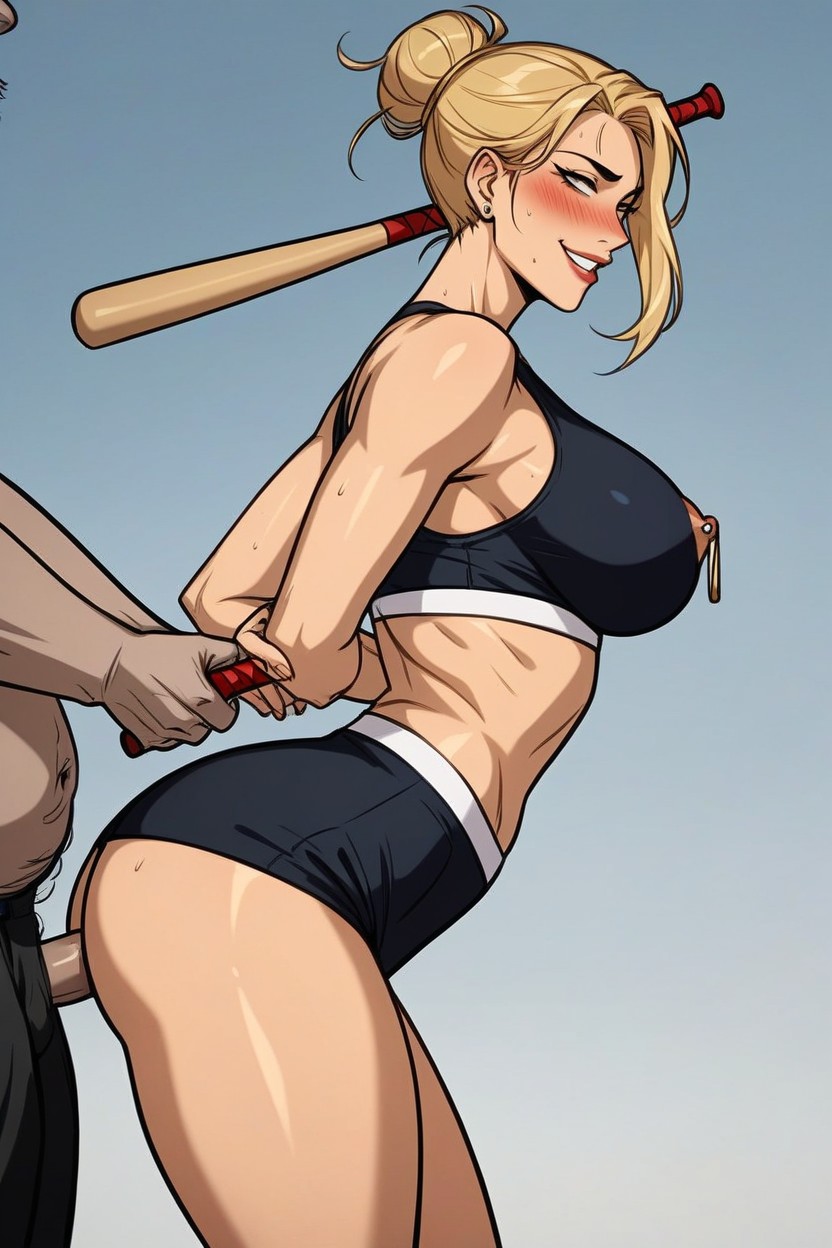 Skinny, Rolling Eyes, Side View AI Porn