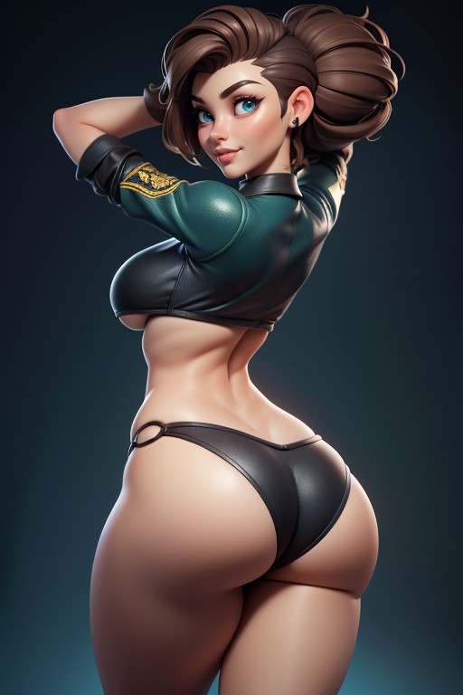 25+, Buzzcut, Thick And Curvy Body Hentai AI Porn
