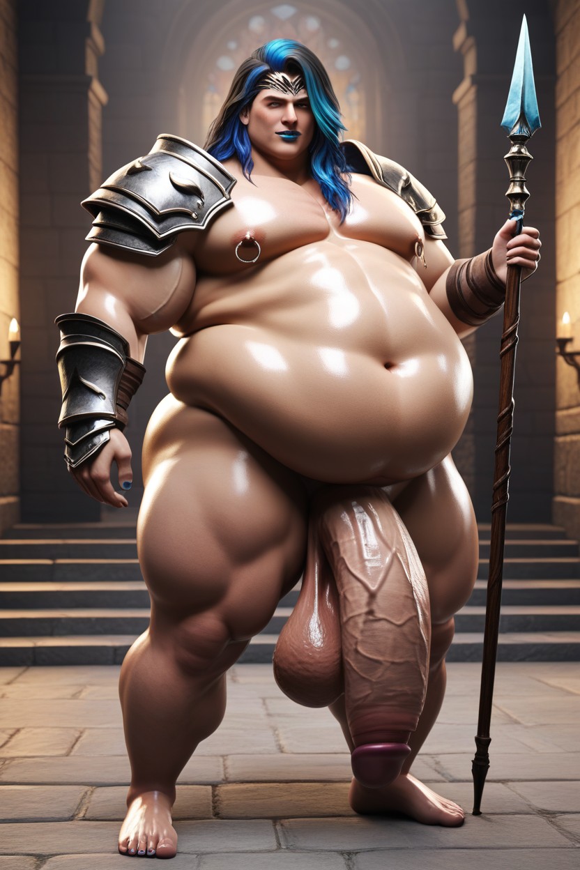 Wide Hips, Fantasy Castle Setting, 18+ Porno IA Gay