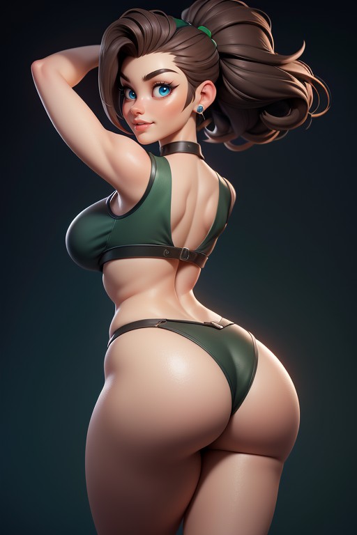 Large Breasts, Curvy Hips, Sexy Woman Soldier Lady Jaye Hentai AI Porn