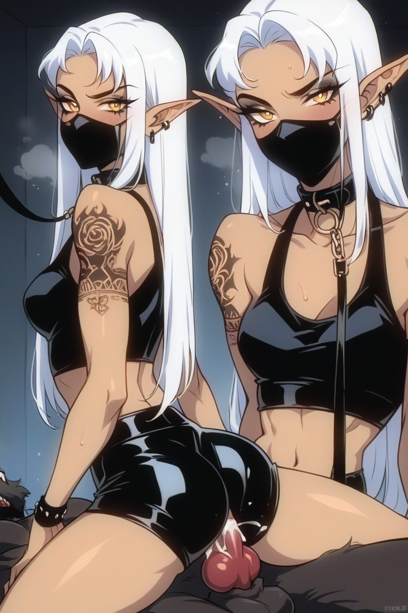 Deep Penetration, Large Dick, White Hair Hentai AI Porn