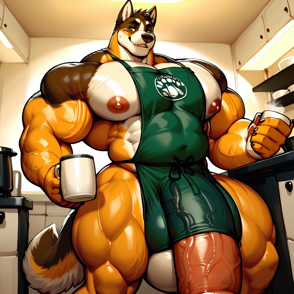 Hyper Long Flaccid Massive Cock, Hyper Balls, Hyper Penis Furry AI Porn