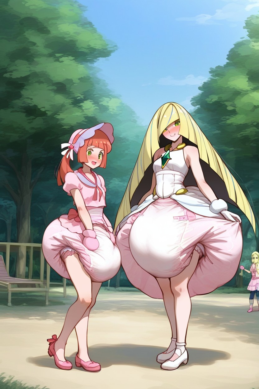 子供のようなプロポーション, Small Breasts, Lusamine From Pokemon AI Porn