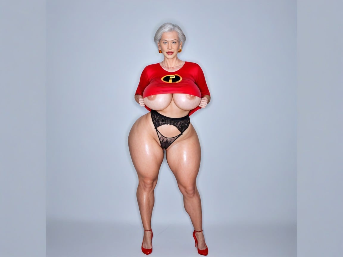 Mommy Written On Shirt, Extreme Hips, Bubble Butt AI Porn