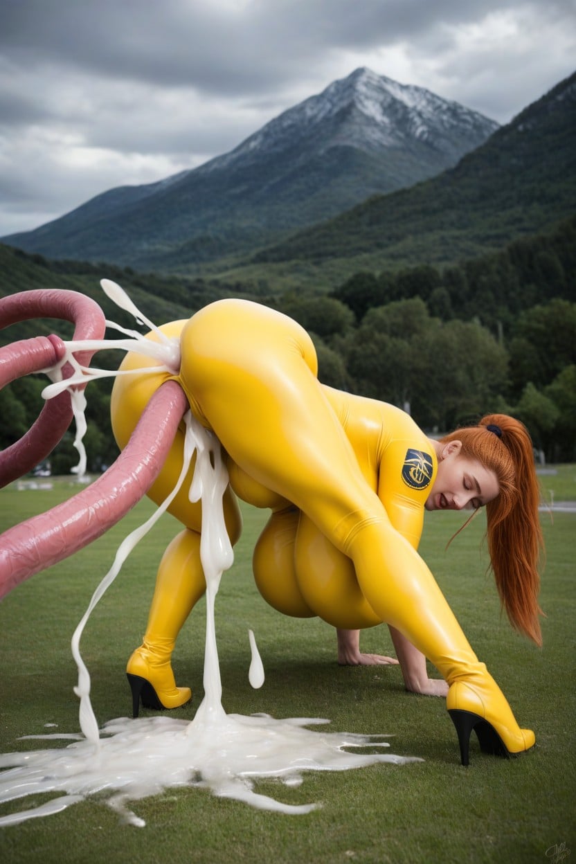Skinny, Maximum Cum, Tentacles Mating AI Porn