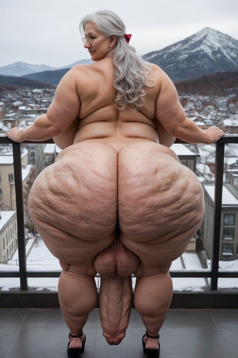 Night, Big Belly, Obese Flabby Fat AI Porn