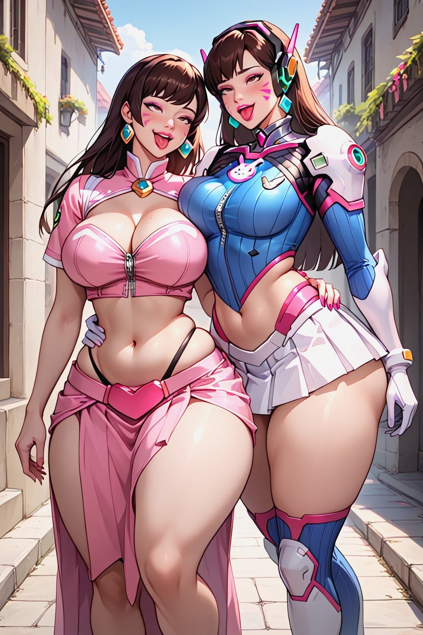Blushing, Dva's Armor, Open Mouth AI Porn