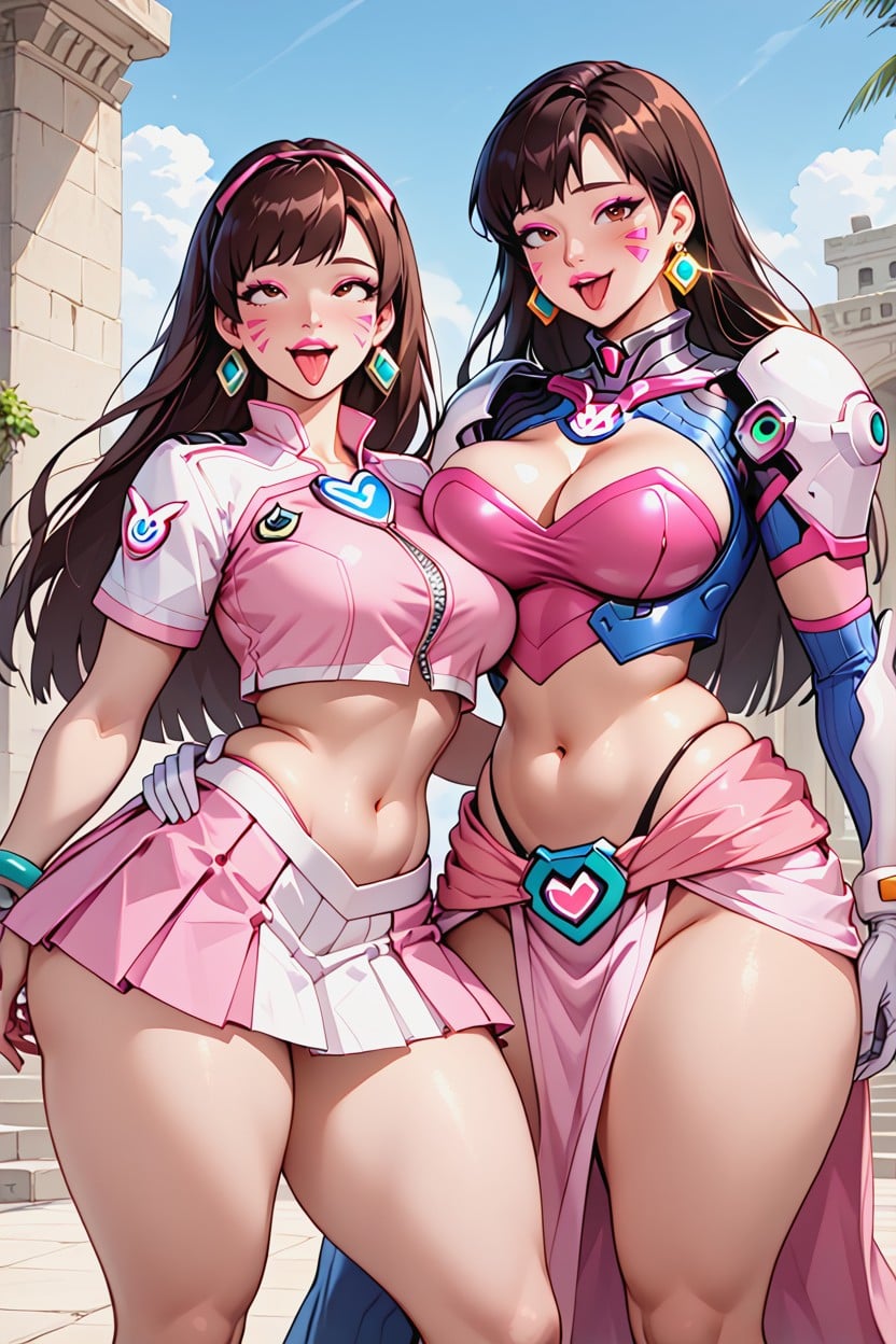 Wide Hips, Pleated Skirt, Thick Thighs AI Porn