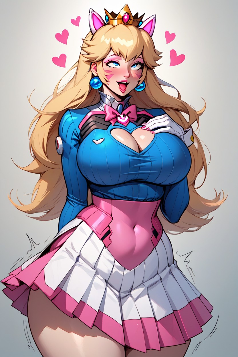 Ahegao, Pink Nails, Pink Lipstick AI Porn