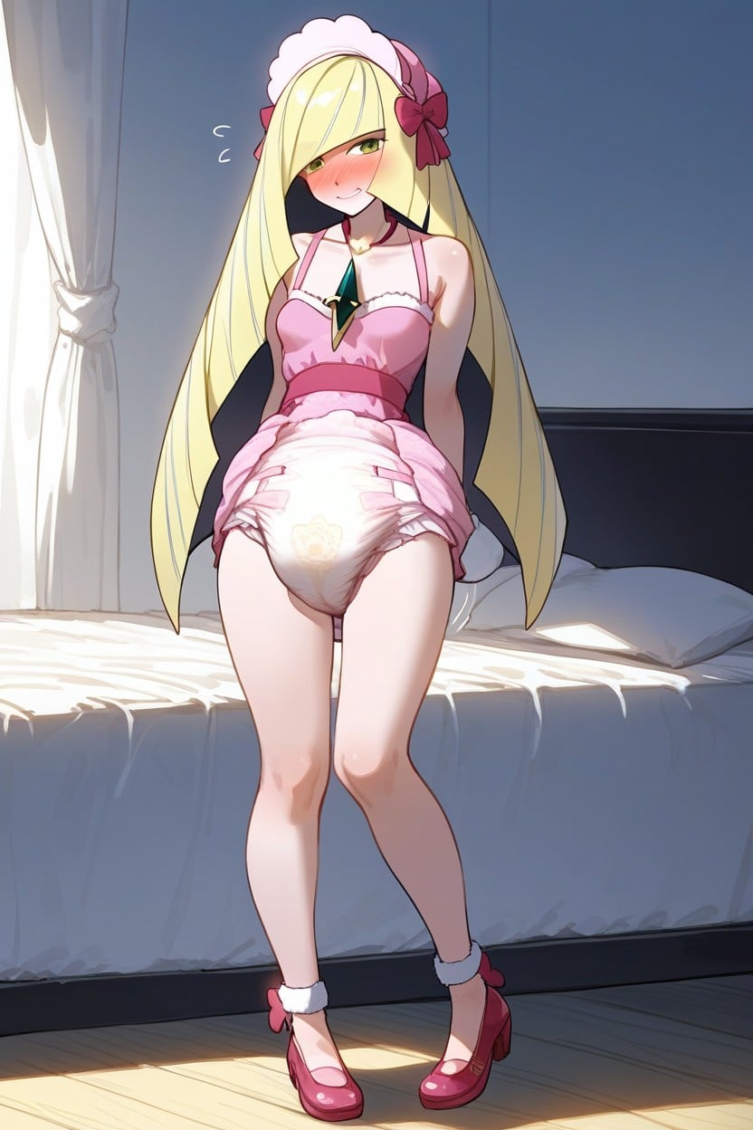 Skinny, Poorchested, Lusamine From Pokemon AI Porn