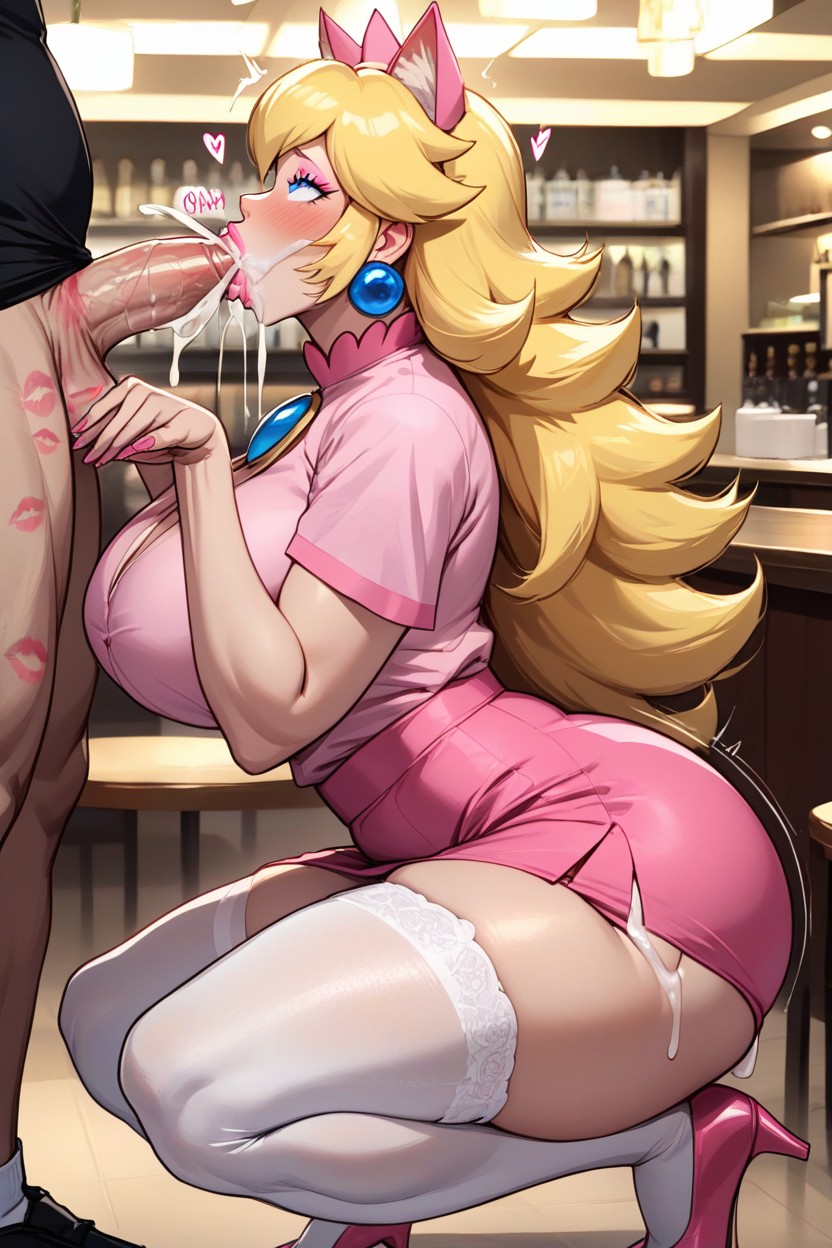 Very Big Ass, Very Wide Hips, Cat Ears AI Porn