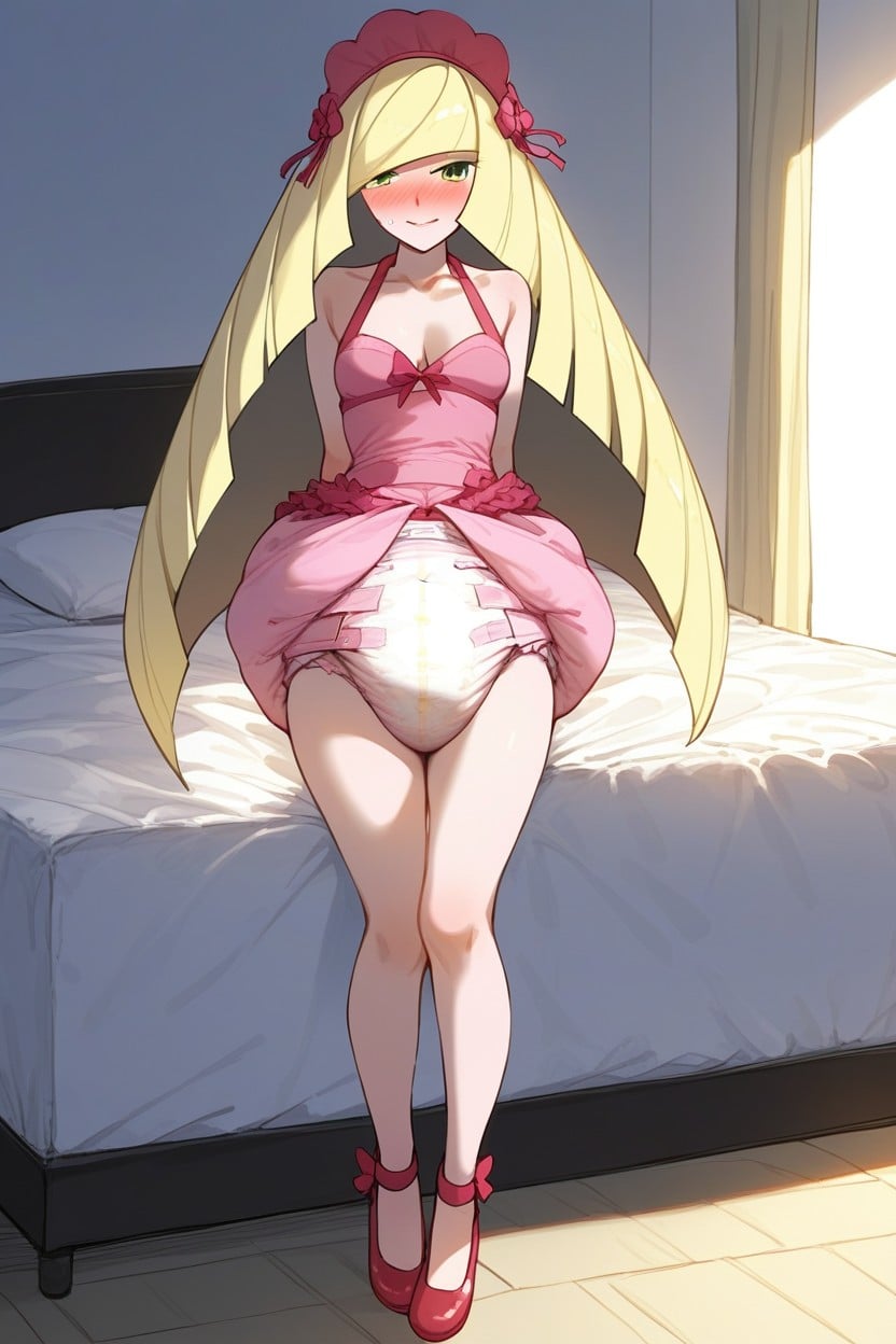 子供のようなプロポーション, Female Pink Princess Top, Adultdiaper Larger Than Head AI Porn