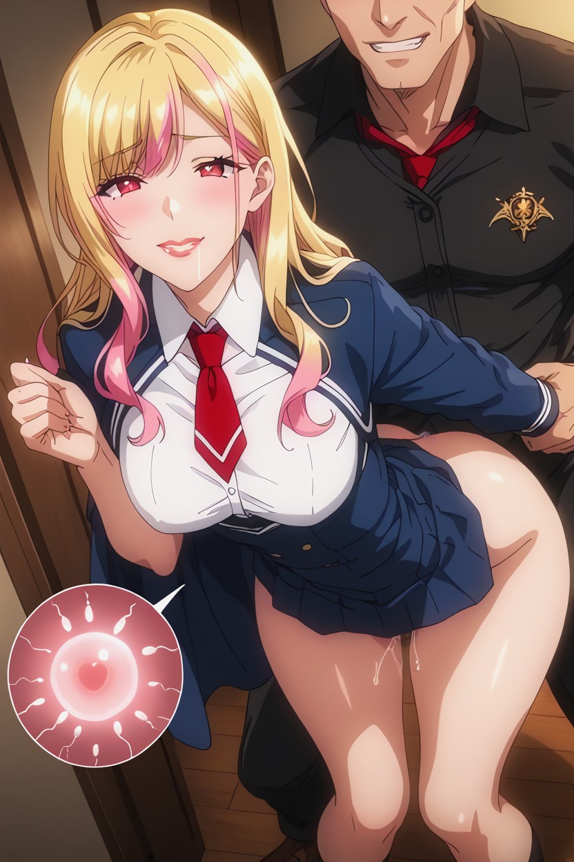 Standing Anal, White Woman, Pink Eyes Hentai AI Porn
