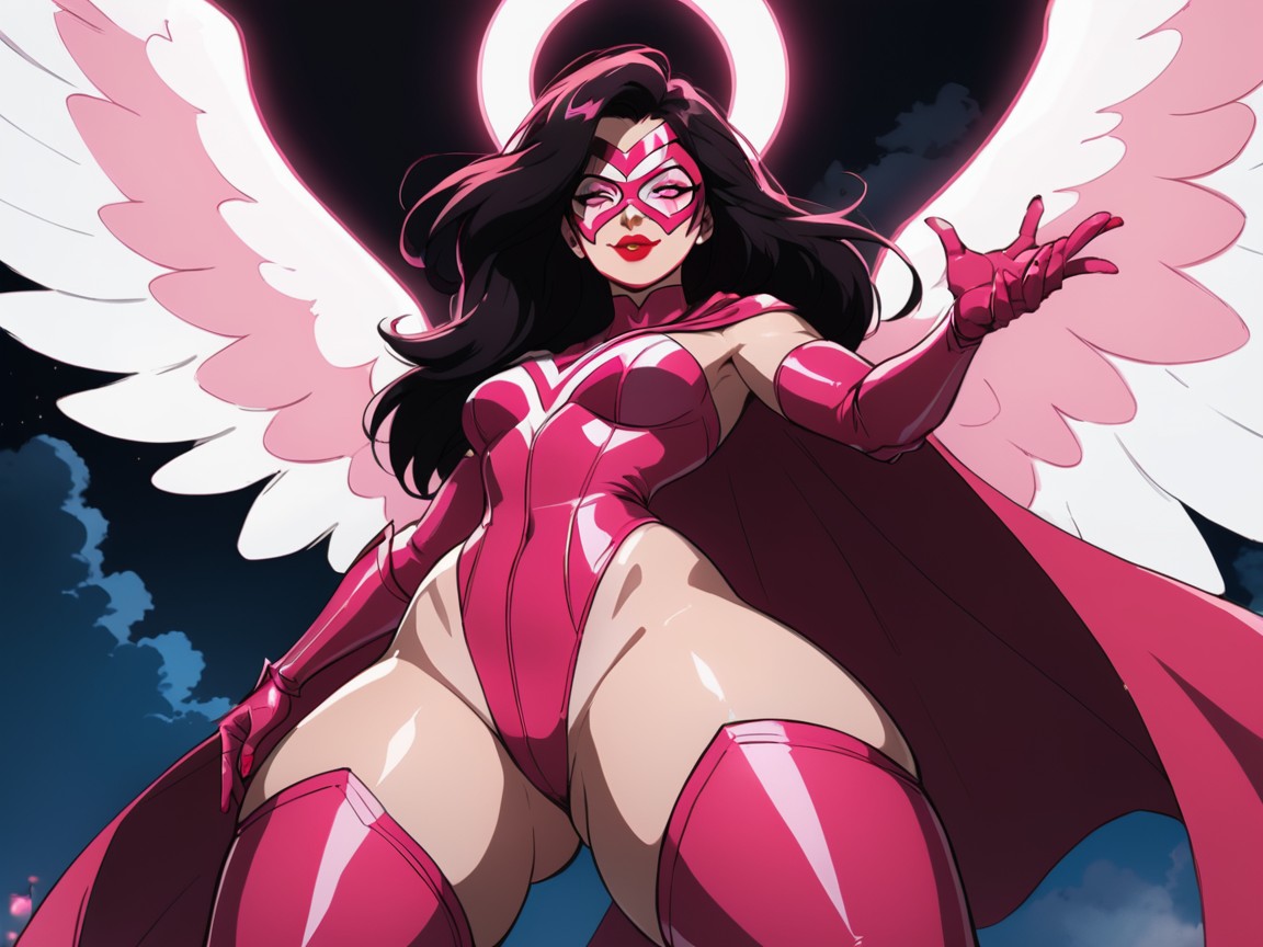White Fur Gauntlets, High Contrast Colors, Pink Nails AI Porn