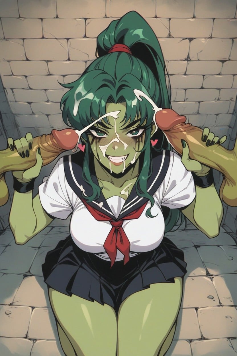 Surrounded By Orc, Close Up, Large Ass Hentai AI Porn