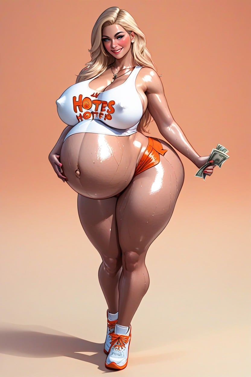 Oiled Skin, Gigantic Perfect Boobs, Fat Ass AI Porn