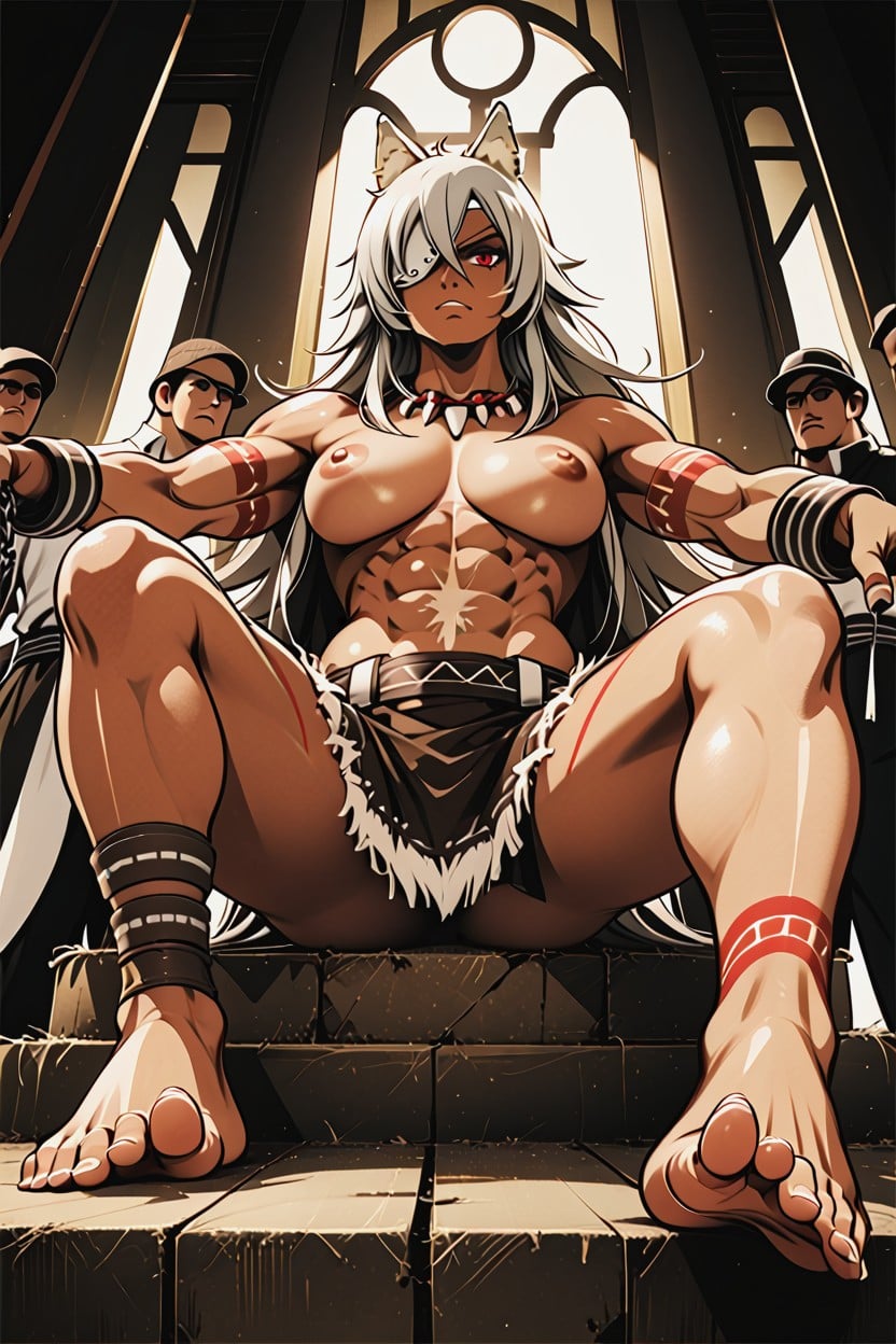 Tribal Attire, Feet Soles Showing, Gang Bang Hentai AI Porn