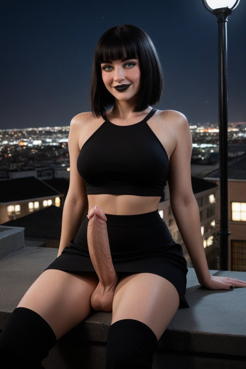 Cosplay, Freckles, Street Lights Shemale AI Porn
