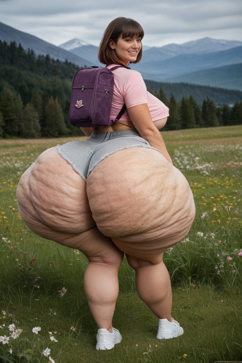 Round Ass, Shortlength Hair, 25+ AI Porn