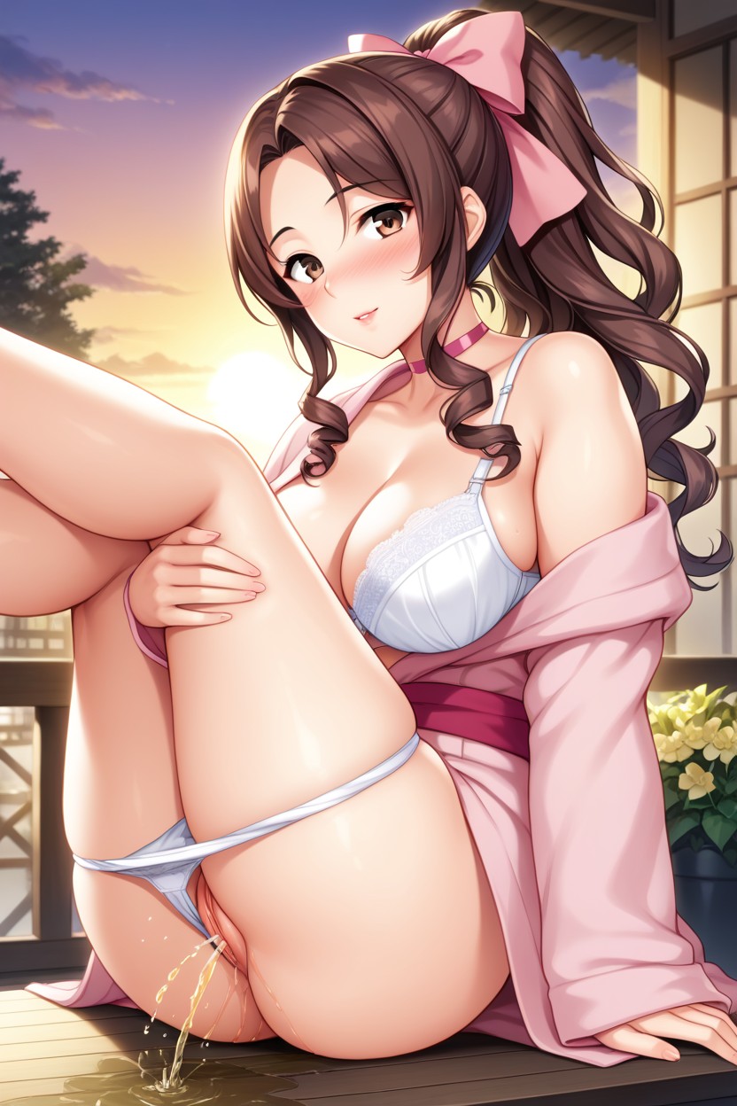 Full-face Blush, Thick Thighs, Porch Hentai AI Porn