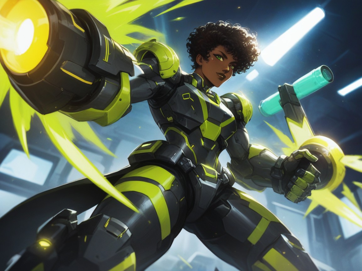 Glowing Green Sparks, Nsfw, One Woman Hentai AI Porn