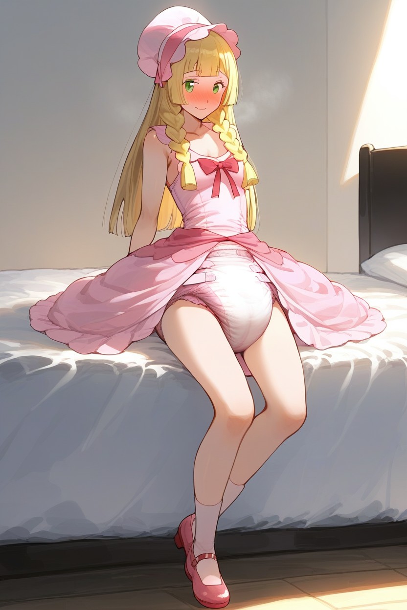 Small Breasts, Pink Mary Jane Shoes, Adult Lillie From Pokemon AI Porn