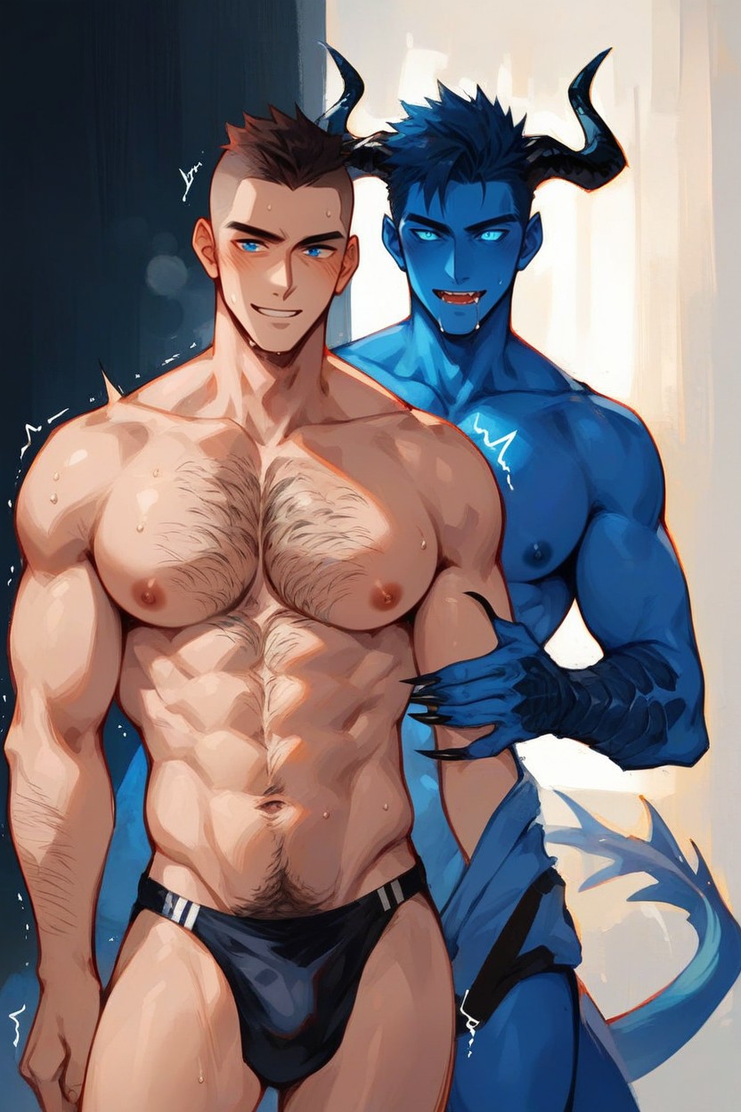 Sunlight Glowing Behind Him, Motion Lines, Trembling Porno IA Gay