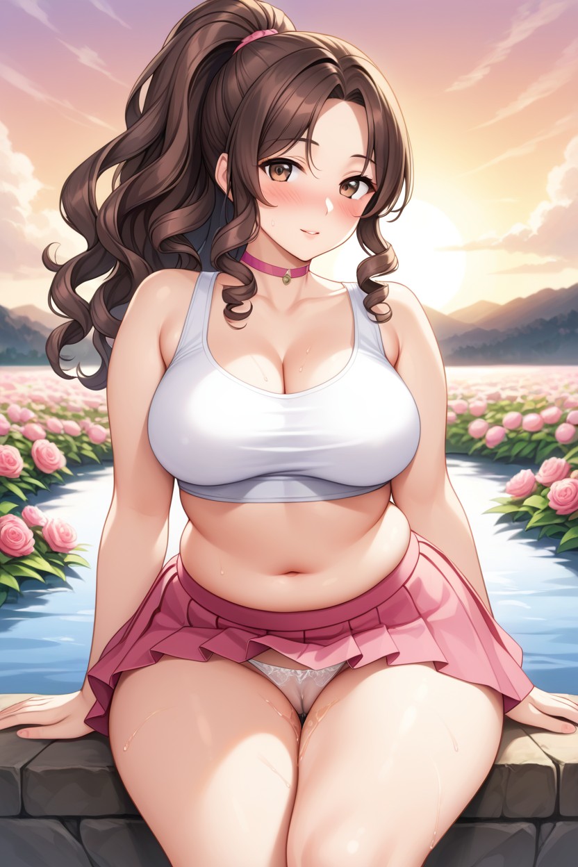 Curvy Body, Playful Pose, Bbw Hentai AI Porn