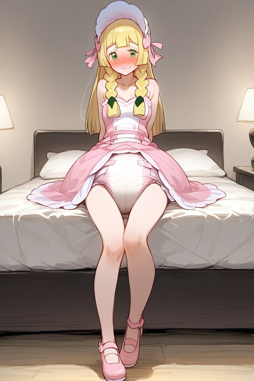 Poorchested, Visible Crotch, Hourglass Body AI Porn
