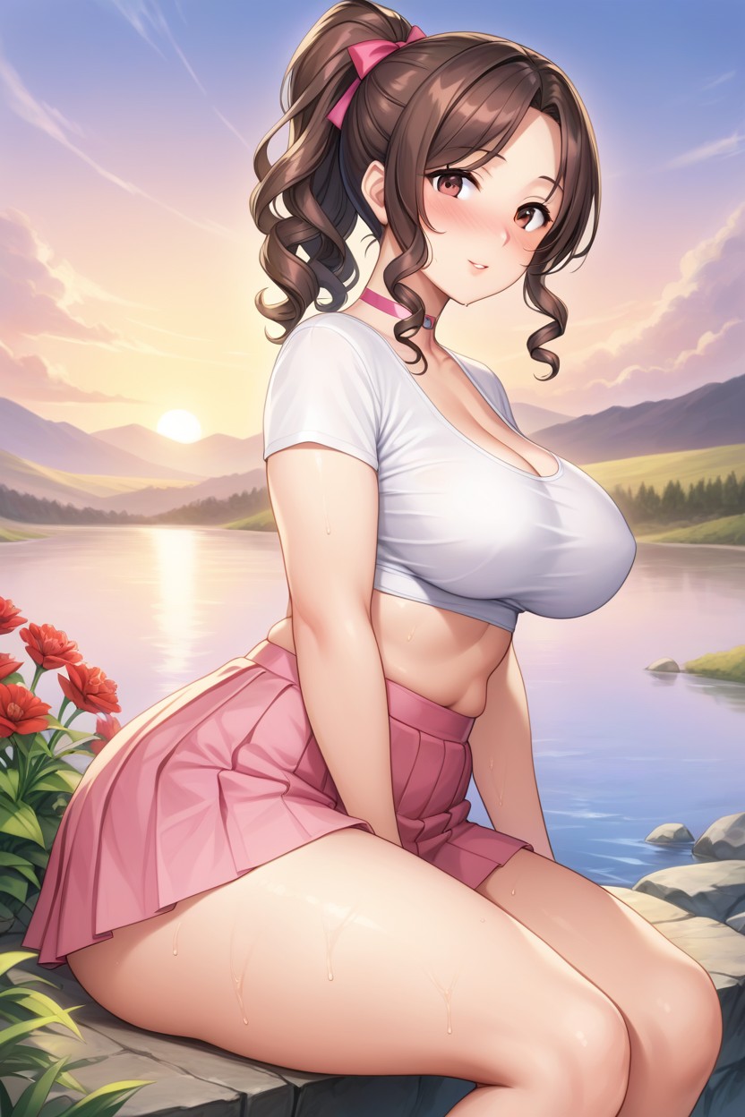 High Ponytail, Perfect Waist, Big Perfect Breast Hentai AI Porn